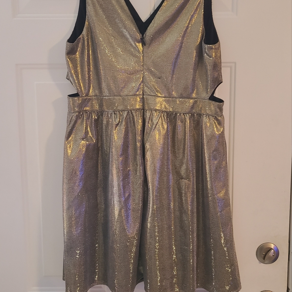 Forever21 + Gold Silver Cocktail Dress - Picture 5 of 8